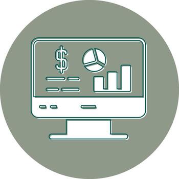 icono de vector de análisis de datos