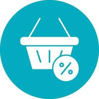 icono de vector de cesta de compras