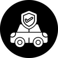 icono de vector de seguro de coche