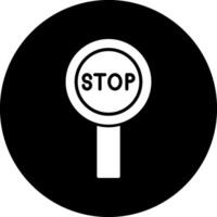 icono de vector de señal de stop