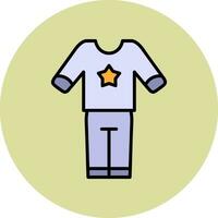 icono de vector de pijama