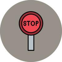 icono de vector de señal de stop