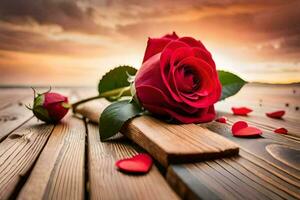 the rose is the symbol of love and romance. AI-Generated photo