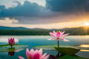 the lotus flower is a symbol of peace and harmony. AI-Generated photo