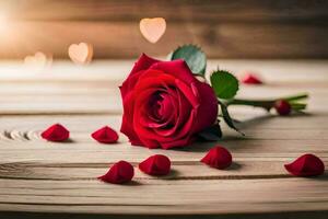 the rose is the symbol of love and romance. AI-Generated photo