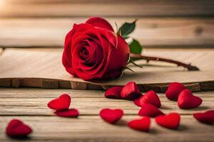 the rose is the symbol of love and romance. AI-Generated photo