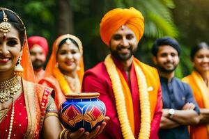 indian wedding ceremony in delhi. AI-Generated photo