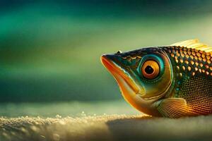 a fish with big eyes and a big mouth. AI-Generated photo