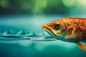 un pescado nadando en el agua. generado por ai foto