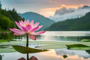 the lotus flower is a symbol of enlightenment and the power of the mind. AI-Generated photo