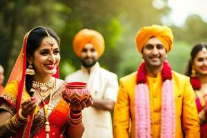 indio Boda en el Reino Unido. generado por ai foto