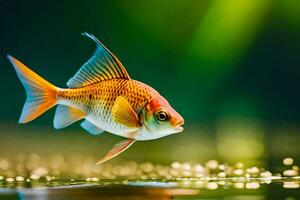 un pescado nadando en el agua. generado por ai foto