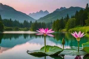 the lotus flower is a symbol of peace and harmony, and is often used in meditation and. AI-Generated photo