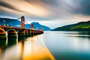 el dorado portón puente en san francisco generado por ai foto