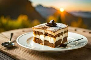 the best dessert in the world is a piece of cake. AI-Generated photo