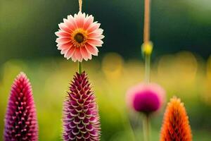 foto fondo de pantalla el cielo, flores, el sol, el flores, el flores, el flores. generado por ai