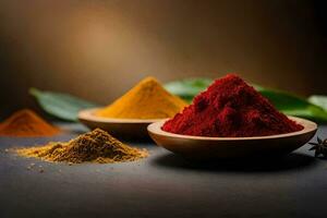 spices in a bowl. AI-Generated photo