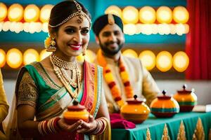 indian wedding in mumbai. AI-Generated photo