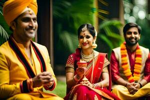 el boda, Bombay, fotografía, el Boda brigada. generado por ai foto