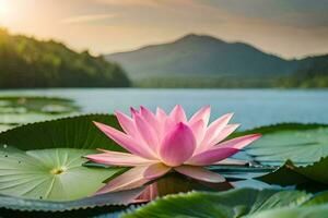 the lotus flower is a symbol of enlightenment and the power of the mind. AI-Generated photo