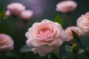 foto fondo de pantalla el cielo, flores, el sol, el flores, el rosas, el rosas. generado por ai