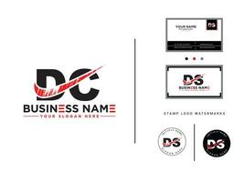 Minimalist Dc Brush Logo, Modern DC Luxury Logo Letter Vector