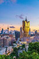 hermosa paisaje urbano de Macao céntrico foto