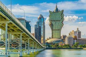 macao, céntrico ciudad horizonte, paisaje urbano de China foto