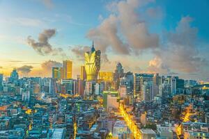 hermosa paisaje urbano de Macao céntrico foto