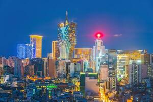 hermosa paisaje urbano de Macao céntrico foto