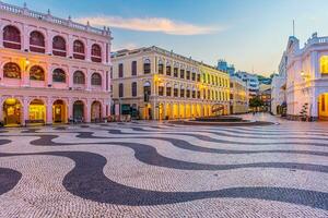 histórico centrar de Macao. senado cuadrado en porcelana. foto