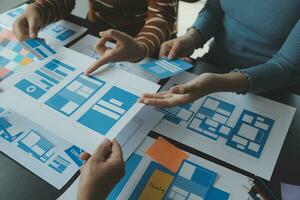 UX UI and Programming development technology. photo