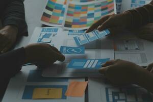 UX UI and Programming development technology. photo