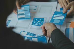 UX UI and Programming development technology. photo