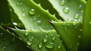 Visualizing the presentation of the plant Aloe Vera. Generative AI photo