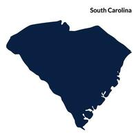 Map of South Carolina. South Carolina map. USA map vector