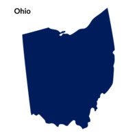 carte de Ohio. Ohio carte. Etats-Unis carte png