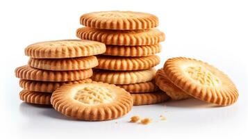 Cookies on a white background. AI Generated photo