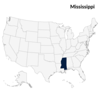 Map of Mississippi. Mississippi map. USA map png