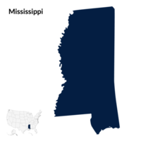 Map of Mississippi. Mississippi map. USA map png