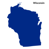 Karte von Wisconsin. Wisconsin Karte. USA Karte png