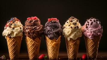 Ice cream illustration background design summer vibes ice cool photo