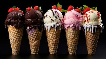 Ice cream illustration background design summer vibes ice cool photo