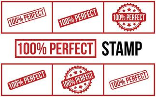 100 Percent Perfect rubber grunge stamp seal vector