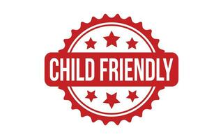 Child Friendly rubber grunge stamp seal vector