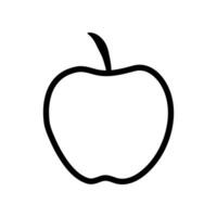 Apple Icon. Lineal Style Apple Outline Icon Vector Illustration