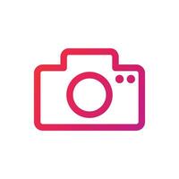 Camera Icon. Camera Gradient Icon Symbol Vector Illustration