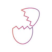 Broken egg Icon. Broken egg Gradient Icon Symbol Vector Illustration