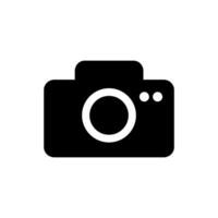 Camera Icon. Glyph Style Camera Fill Icon Vector Illustration