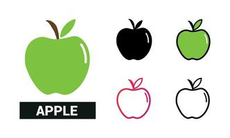 Apple Icon Set Vector Illustration